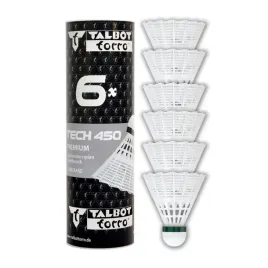 lotki-do-badmintona-nylonowe-biale-wytrzymale-talbot-torro-slow-6-szt