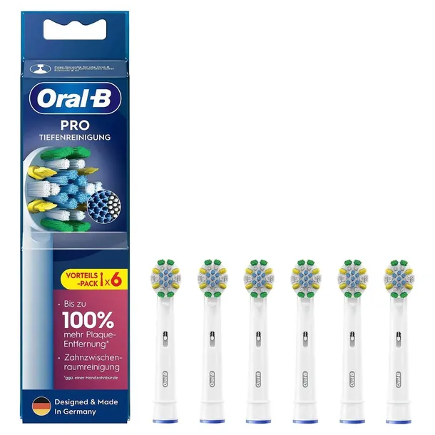 KOŃCÓWKI DO SZCZOTECZEK ORAL-B PRO # 8006540860793 # BIAŁE # 6 SZTUK