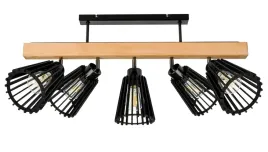 lampa-drewniana-belka-sufitowa-zyrandol-plafon-loft-czarny-na-5x-klosz-e27