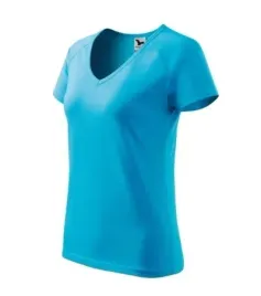 elastyczna-damska-koszulka-bawelna-malfini-dream-slim-fit-turkusowa-xl