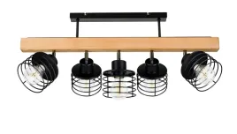 lampa-drewniana-belka-sufitowa-zyrandol-plafon-loft-czarny-na-5x-klosz-e27