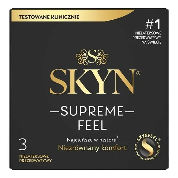 Prezerwatywy SKYN Supreme Feel 3 szt. NAJCIEŃSZE NA ŚWIECIE