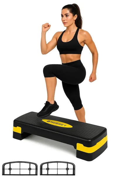 STEP DO ĆWICZEŃ FITNESS AEROBIKU REGULOWANY 2 STOPNIOWY SCHODEK ANTYPOŚLIZGOWY