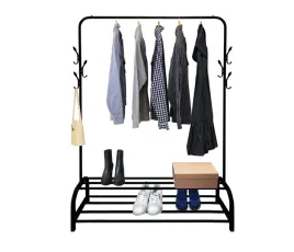 wieszak-stojacy-2-polki-na-buty-metalowy-stojak-na-kolkach-165x110x33-cm