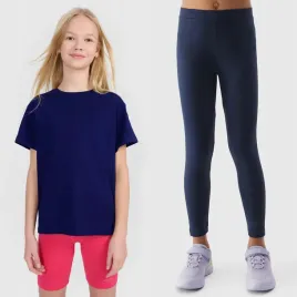 komplet-dziewczecy-4f-koszulka-legginsy-spodnie-t-shirt-granatowy-146