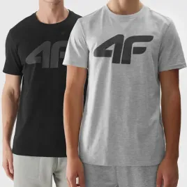 2-pak-koszulki-meskie-4f-t-shirt-regular-czarny-szary-4fwss24ttshm1155-s