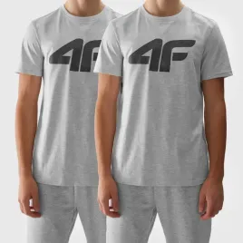 2-pak-koszulki-meskie-4f-t-shirt-regular-szary-bawelna-4fwss24ttshm1155-s