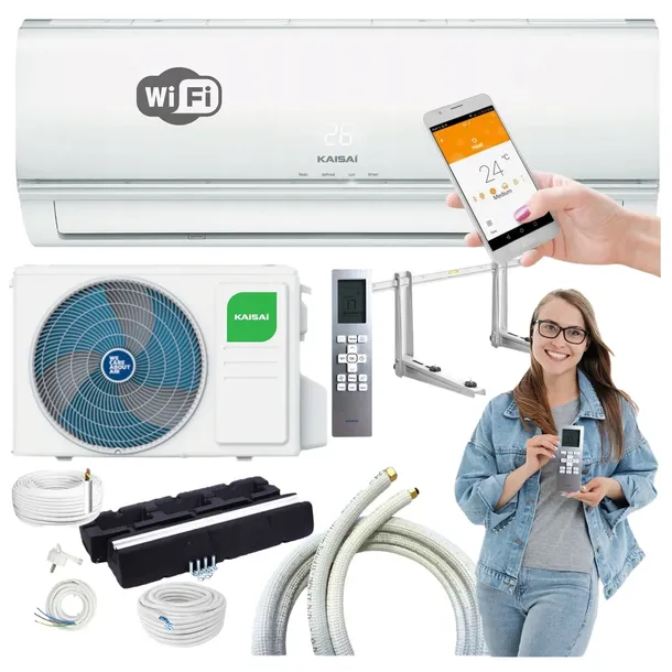 Klimatyzator KAISAI ECO 3,5kW WIFI 2025 zestaw SAMODZIELNY MONTAŻ ścienny