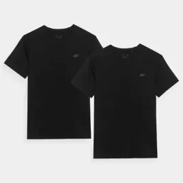 2-pak-koszulki-meskie-4f-t-shirt-regular-czarny-bawelna-4fwss24ttshm1154-s