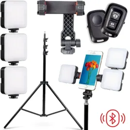 zestaw-do-nagrywania-live-3x-lampa-led-statyw-pilot-uchwyt