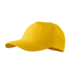 czapka-nastawialna-czesany-twill-5p-zolta-sportowa-pochlaniajaca-pot