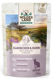 wildes-land-cat-or-karma-mokra-dla-kotow-or-krolik-i-kurczak-z-zurawina-100g