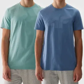 2-pak-koszulki-meskie-4f-t-shirt-regular-niebieskie-4fwss24ttshm1155-s