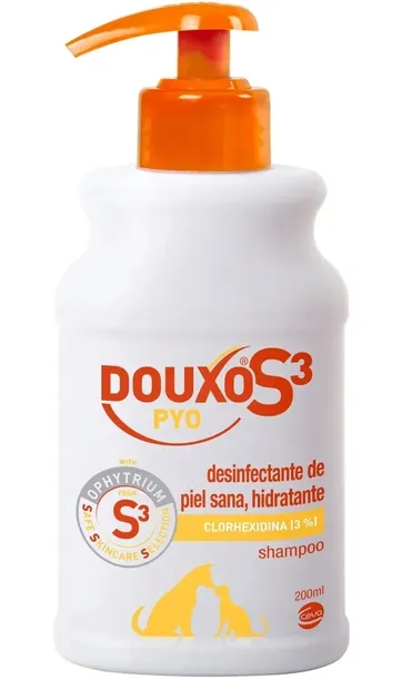 Douxo S3 Pyo Szampon Przeciwbakteryjny i Przeciwgrzybiczy dla Psów i Kotów