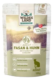 wildes-land-cat-or-karma-mokra-dla-kotow-or-bazant-i-kurczak-z-zurawina-100g