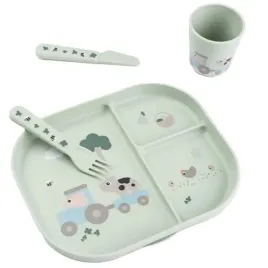 done-by-deer-zestaw-obiadowy-talerzyk-z-przyssawka-foodie-tiny-farm-green