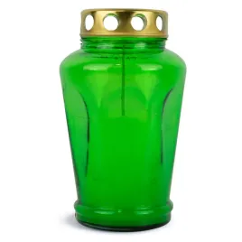 znicz-zalewany-18-cm-zielony-dp20sl-szklany-znicz-z-metalowym-kapturkiem