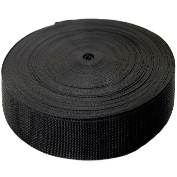 Taśma nośna polipropylenowa parciana 50mm 50mb - CZARNY