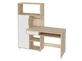 biurko-150-cm-dab-sonoma-bialy-z-regalem-do-biura-pokoju-dziecka-quadro