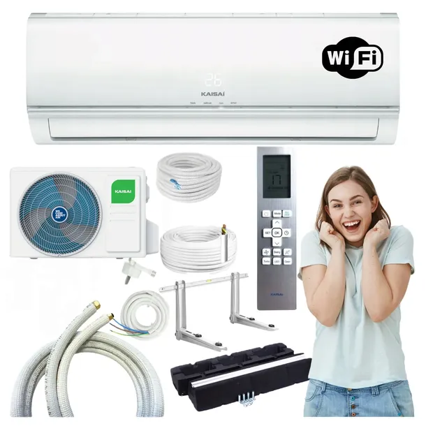 Klimatyzacja do domu KAISAI ECO 3,5kW MODEL 2026 WIFI GRZAŁKA GOTOWY ZESTAW