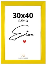 ramka-na-zdjecie-30x40-zolta-szklo-klasyczna-uniwersalna-aura