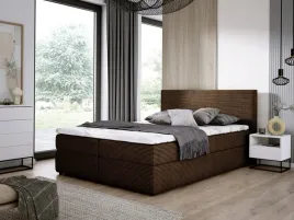 lozko-tapicerowane-simple-160-brazowy-sztruks-materac-bonell-kontynentalne