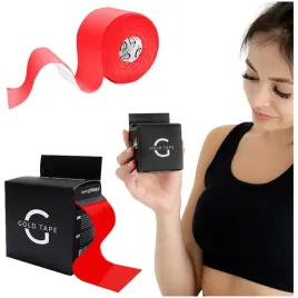 tejpy-kinesiotaping-tasma-plastry-gold-tape-czerwony-wodoodporny-5-cm-x-5-m