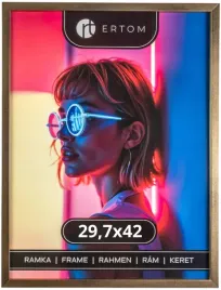 drewniana-ramka-na-zdjecie-297x42-a3-stare-zloto-szklo-nowoczesna