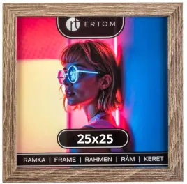 drewniana-ramka-na-zdjecie-25x25-szklo-brazowa-dab-elegancka-kwadratowa