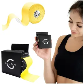 tejpy-kinesiotaping-tasma-plastry-gold-tape-zolty-wodoodporny-5-cm-x-5-m
