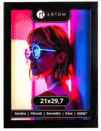 drewniana-ramka-na-zdjecie-21x297-a4-szklo-czarna-nowoczesna