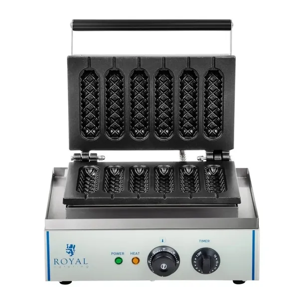 GOFROWNICA Royal Catering RCWM-1500-S do gofrów na patyku 6 wafli 1550 W