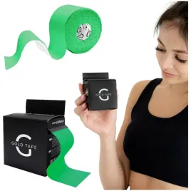 tejpy-kinesiotaping-tasma-plastry-gold-tape-zielony-wodoodporny-5-cm-x-5-m