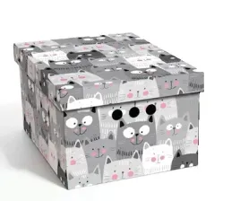 pudelko-do-przechowywania-ozdobne-a4-koty-szare-karton