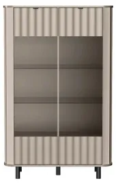 witryna-novado-155-cm-clay-gray-frezowane-fronty-czarne-nogi-nowoczesna