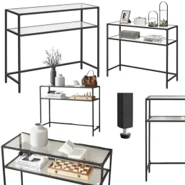 konsola-szklana-czarna-waska-lawa-stolik-do-przedpokoju-salonu-2-polki-loft