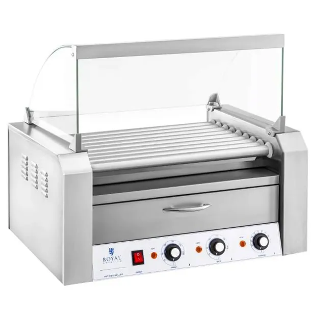 GRILL ROLKOWY Royal Catering RCHG 9WO 9 Rolek na 16 Kiełbasek 2200 W