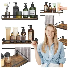 polka-scienna-na-sciane-wiszaca-drewniana-loft-dab-sonoma-metalowa-2szt