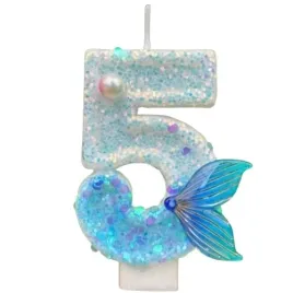 swieczka-urodzinowa-na-tort-swieczki-brokatowa-syrenka-cyfra-5