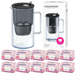 dzbanek-szklany-filtrujacy-do-wody-aquaphor-glass-czarny-10-filtrow-maxfor