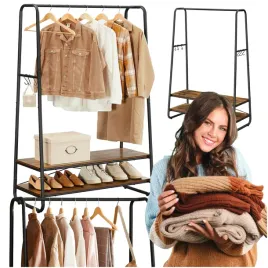 wieszak-stojacy-na-ubrania-i-buty-stojak-garderoba-z-polkami-drewniany-braz