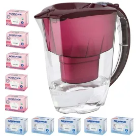 dzbanek-filtrujacy-aquaphor-amethyst-wisniowy-zestaw-10-wkladow-5-5mg