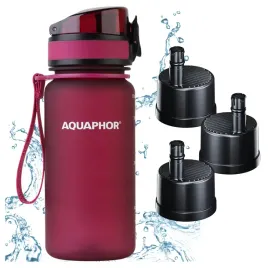 butelka-z-filtrem-bidon-aquaphor-city-350-ml-mala-bordowa-3-wklady-zestaw