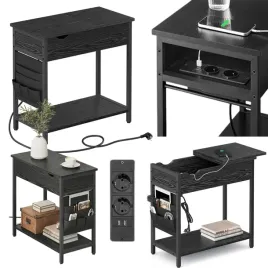 stolik-nocny-z-ladowarka-usb-industrialny-2-szuflady-polki-organizer-czarny