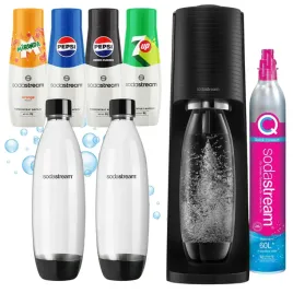 saturator-sodastream-terra-czarny-do-wody-zestaw-2-butelki-4-syropy-440ml