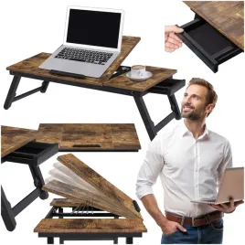 regulowane-mobilne-biurko-stolik-z-szuflada-pod-laptop-skladany-przenosny