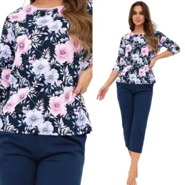 pizama-damska-cornette-anabel-147-5xl-50-granatowy