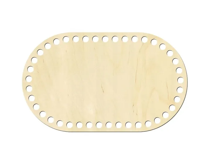 Baza dno do koszyka na chleb OWALNA 25x15 cm Spód do torebki na szydełku