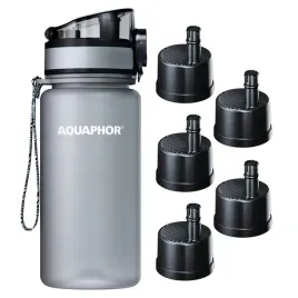 butelka-z-filtrem-bidon-aquaphor-city-350-ml-szara-mala-5-wkladow-zestaw