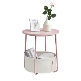 maly-stolik-kawowy-loft-okragly-z-koszem-rozowy-50cm-kosmetyczny-na-kwiaty